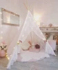Kids Teepee Tent Lace Toy Tent Indoor&amp;Outdoor Children Playhouse Luxury Lace Tent for Wedding Party Photo Prop Lace Canopy
