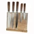 Import Kitchen cutlery 5pcs 5cr15 stainless steel blade rosewood handle kitchen knife set from China