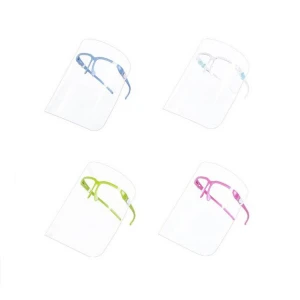 Kitchen use anti oil fashion plastic face shield on glasses frame