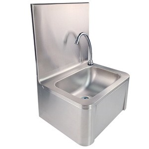 Knee push operated stainless steel bathroom kitchen sink with good quality accessories