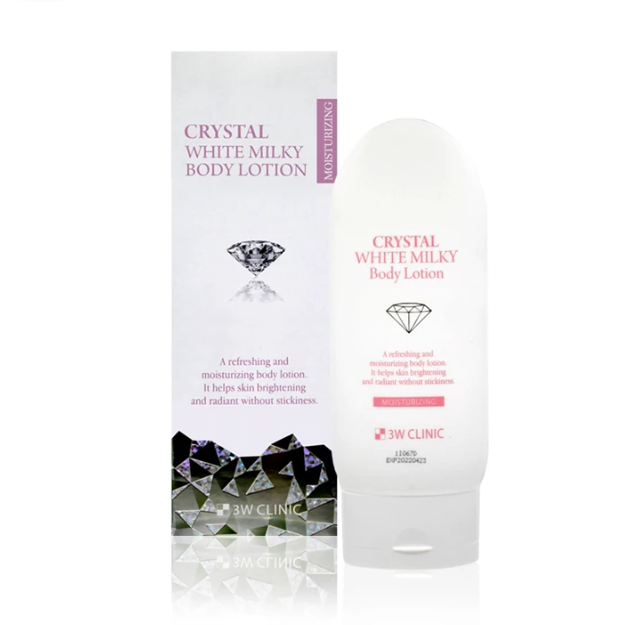 Korea cosmetic 3W CLINIC Crystal White Milky Body Lotion Whitening Moisturizing K-beauty