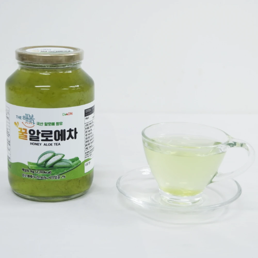 Korean aloe tea with honey