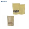 Kraft paper cement bag,kraft paper bag with clear window,custom kraft paper bag