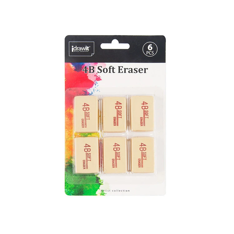 LANGTERM Manufacturer 3 Pcs Plastic 4B Kneaded Eraser Set Packed in Blister Card