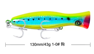 Large Popper Lure Artificial Seal Lure 3D Eyes Hard Popper Fishing Lure