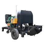 Larger capacity diesel engine concrete trailer pump truck concrete pumps