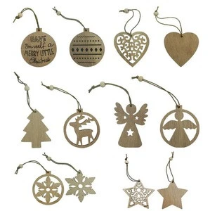 Laser Cut Wooden Christmas Tree Decoration Supplies