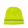 Latest super quality custom ribbed knit beanie with leather patch on sale