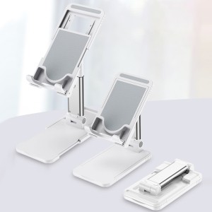 Laudtec Desk Mobile Phone Holder Stand For iPhone Adjustable Metal Desktop Tablet Holder Universal Table Cell Phone Stand