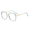 LBAshades  hot sell 2021 New Square women optical frame clear lens mental sunglasses frame Eyeglass frame optical