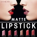 LCHEAR wholesale cosmetics Silky Vivid  Matte Waterproof Lipstick DQ1141  12 Colors Custom Lips Makeup Matte Lipstick