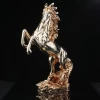 life size resin craft  office Home decoration sculptures gold animal statues horse design