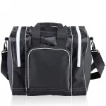 Lightweight sturdy bowling ball bag with padded ball holder and shoe pocket