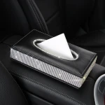 Luxury Bling Bling Rhinestone Block Type Napkin Paper Holder Tissue Boxes Cover Automobiles Napkin Box PU Leather Car Tissue Box