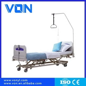 Luxury Five Function Folding Manual ICU Hospital Bed for Disabled Ambulance