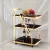 Import Luxury metal glass tea wine food drink salon serving trolley bar cart for hotel restaurant banquet wedding party from China