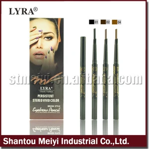 LY786 eyebrow pencil with 2 replaceable cartridge waterproof eyebrow with retail package