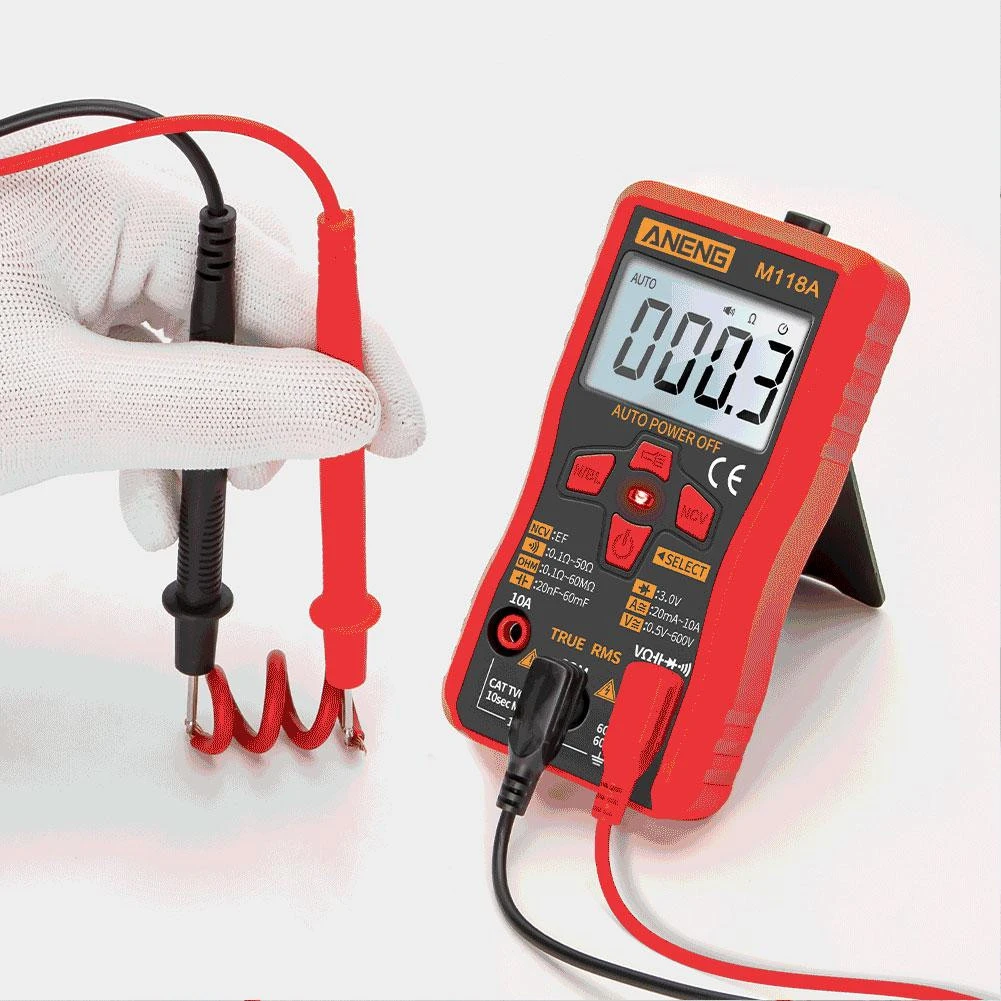M118A Digital Mini Multimeter Tester With Back Light Auto Multimeter Non Contact Stable LCD Display Tool Auto Range