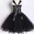 Import Maleficent witch costumes European American child Halloween dresses girl mesh princess dress from China
