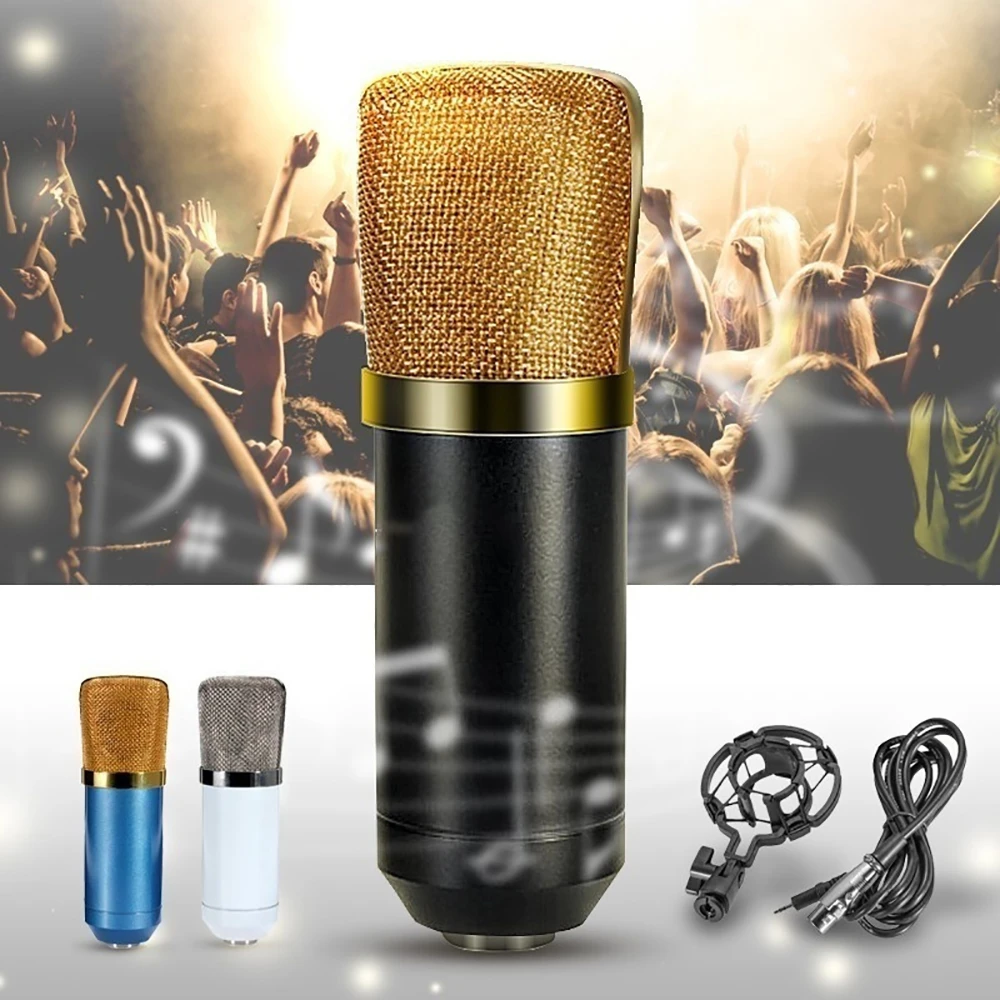 Manchez-700 Wired Condenser Microphone Set BM-700 with Adjustable Recording Microphone for Studio Broadcasting Recording