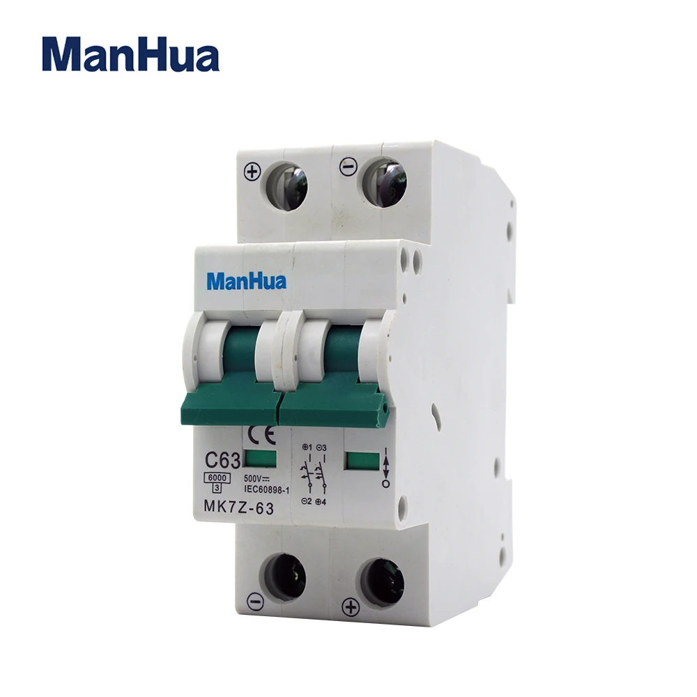 Manhua MK7Z-63 2P DC Air Automatic Miniature Circuit Breaker