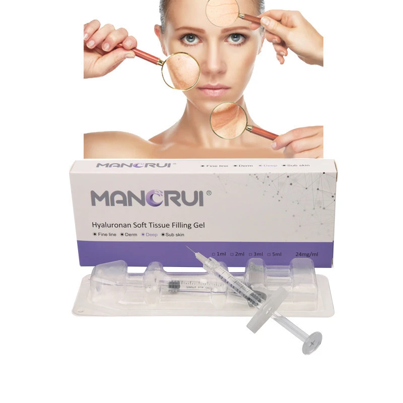 Manorui brand ha filler gel injection cross linked 1ml deep lines hyaluronic acid dermal filler