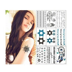 Many new fashion sticker designs temporary tattoo off colorful body tattoo sticker