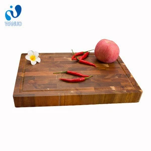 March Expo WanuoCraft Hardwood Food Prep Boards Acacia Wood Cutting Board 35.8X24 cm Kitchen Chopping Blocks