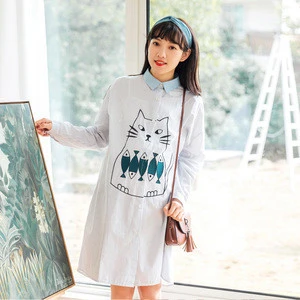 maternity dress  korean style plus size 2019 spring new arrival loose fashion maternity wear pregnant clothing
