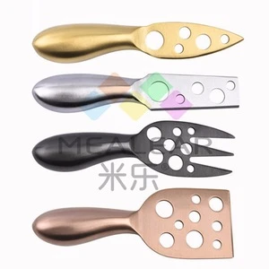 Mealear New Hot Selling 4pcs Stainless Steel Cheese Knife Set/Colorful Cheese shovel/Ti Cheese Knife
