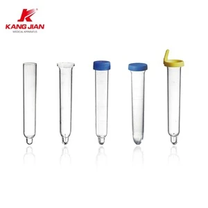Medical 5ml plastic flat bottom test tube with screw cap