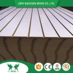 Melamine Paper Face Slotted Mdf With Aluminum strips, 18mm x 1220 x 2440 Melamine Slotted Board