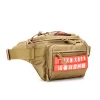 Men Custom Logo Rubber Patch Tactical Waist Bag
