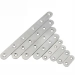 Metal Funiture Hardware Stainless Steel Flat Steel Planar Brackets, Straight Mending Plates Repair Fixing Corner Brackets