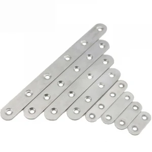Metal Funiture Hardware Stainless Steel Flat Steel Planar Brackets, Straight Mending Plates Repair Fixing Corner Brackets