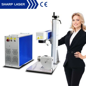 MF20 stainless steel laser engraving fiber color laser marking machine with ezcad