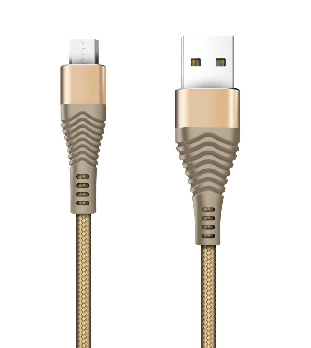Micro to USB 2.0 Flexible Aluminum Housing Nylon Braided Data Cable