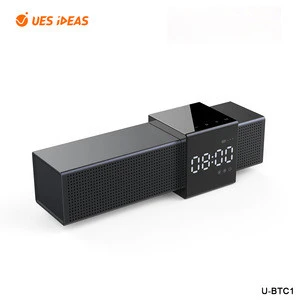 Mini Portable Bluetooth Speaker Alarm Clock Support TF Card and U Disk for Music