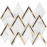 Mirror Glass Mixed Stone Waterjet Marble Mosaic