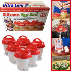 Modern design new mini egg cooker silicone egg cookers set of 6 non-stick cups