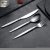 Import Modern dinner metal spoon fork set cutlery stainless steel portable cutlery steak knife flatware from China