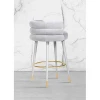 Modern elegant brass gold legs upholstery bar stool
