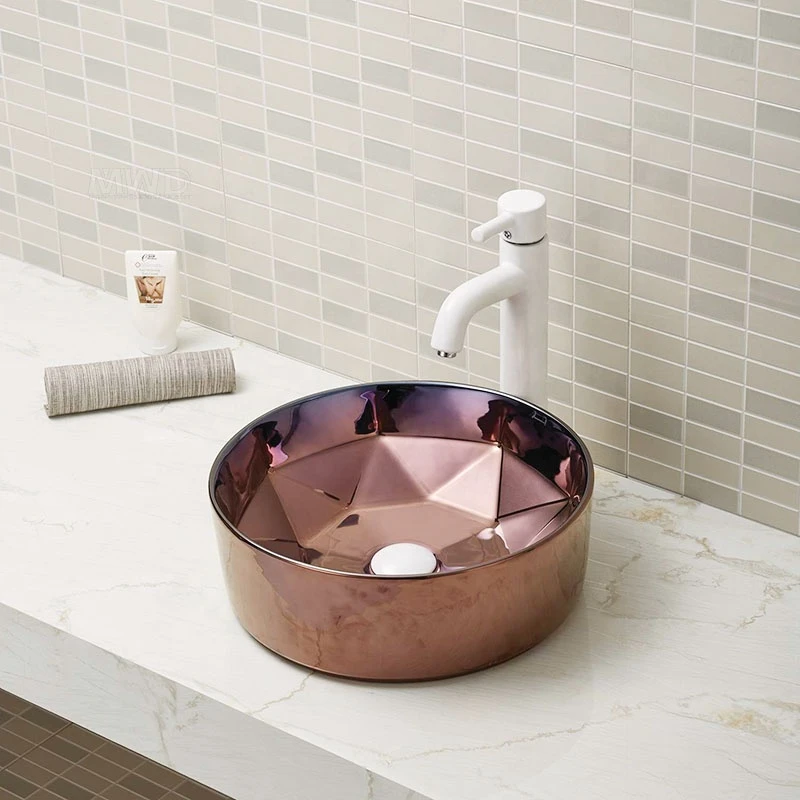 Modern elegant clear tempered glass vessel bathroom bowl art sink basin