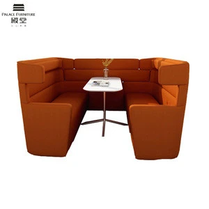 Modern fabric restaurant sofa, wholesale restaurant furniture