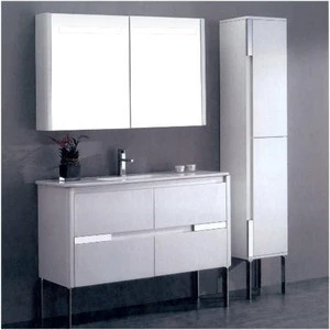Modern floor mounted white color pvc cabinet with good quality