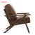 Import Modern Furniture Couches Design Comfort Wooden Frame Living Room Single Seat Sofa Brown PU Leather Chaise Lounge Chair from China