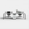 Modern luxury elegant office furniture 4 person for workstation