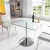 Modern Round Tempered Glass Bar Table On Stainless Steel Base