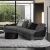 Import modular lobby grey sectional corner round sofa set modern fabric material designs living room modern sofas from China