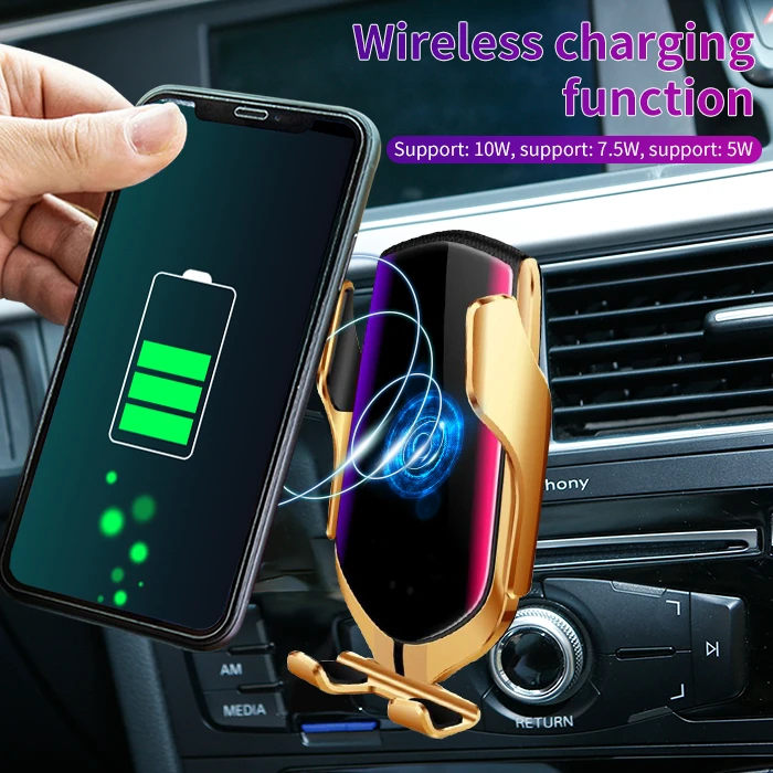 MONFONK 10w Qi Wireless Car Charger Fast Charging Car Phone Holder